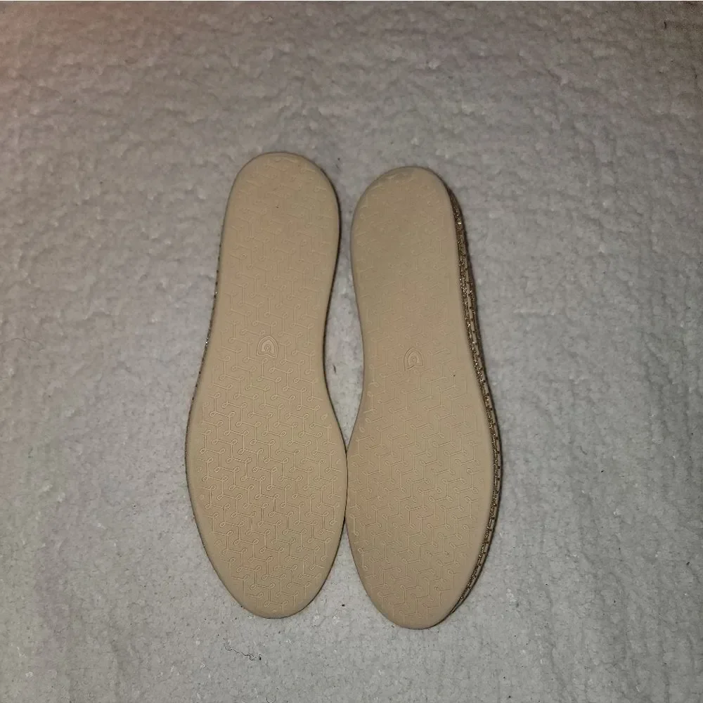 🆕️🥿ROTHY'S The Espadrille,  Gold Diamond Metallic - Size 13